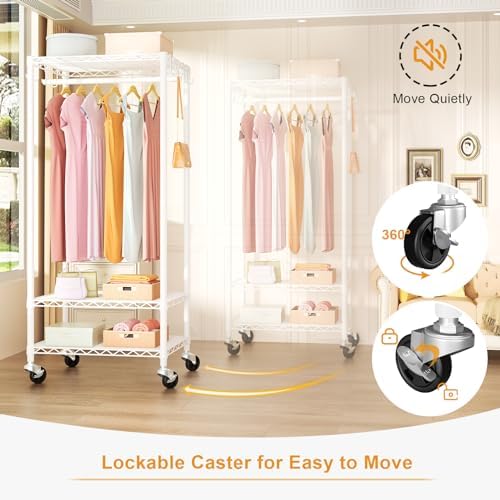 Rolling Clothes Rack, Clothing Racks - Image 5