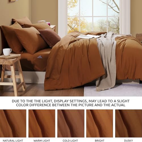 Twin XL Comforter Set- 5 Pieces Prewashed Bed in a Bag Twin Bedding Sets - Image 5