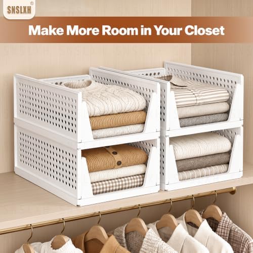 Upgraded 8 Pack Closet Organizers and Storage, Stackable Closet Bins - Image 7