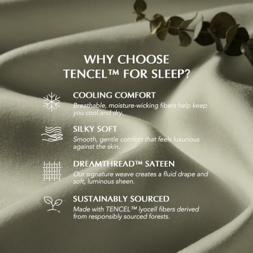 EverGrace Tencel™ Sheet Set, Breathable & Cooling, Dried Sage - Image 4