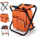 Folding Stool Backpack Cooler, Camping Fishing Chair by SDLDEER