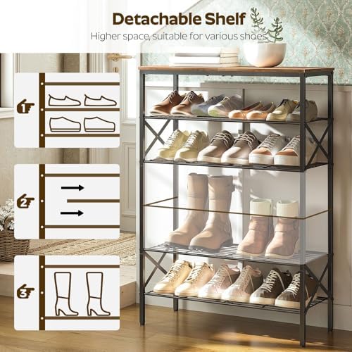 6-Tier Shoe Rack, Shoe Storage Organizer - Image 5