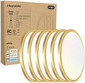 hepside 6PACK LED Flush Mount Ceiling Light, 3000K-4000K-6500K & 100W by Hepside