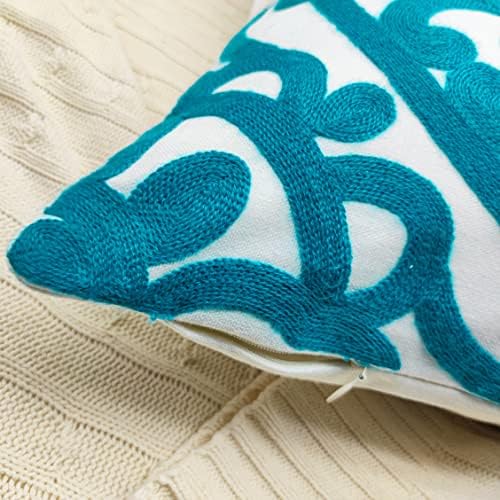 Alysheer Embroidered Decorative Throw Pillow Cover 18"x 18" Set of 2 - Image 5