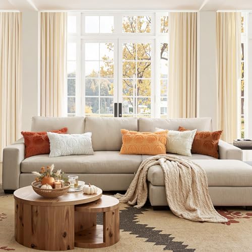 MIULEE Fall Pillow Covers Pumpkin Fall Decor Lumbar 12x20 Rust - Image 5