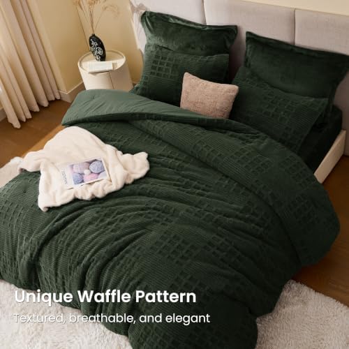 EXQ Home Waffle Fluffy Comforter Set Twin Size - Image 3