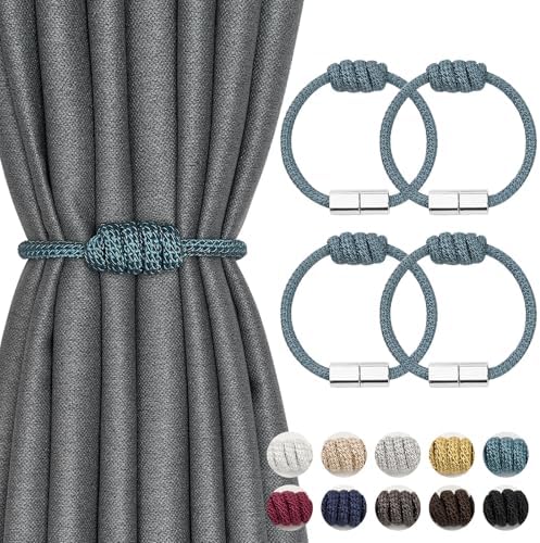 NICEEC 4 Pack Mini Magnetic Curtain Tiebacks Modern Simple Style Drape Tie by NICEEC