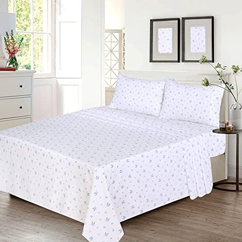 RUVANTI 100% Cotton Percale King Sheets, King Size Sheets Set - Image 2