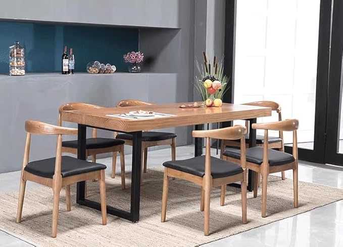 Solid Wood Dining Table Modern Minimalist Durable Stylish for Office and Home Flexible Use as Dining Table or Office Desk Perfect for Kitchen Dining Room Living Room(47*23.5*29.5)