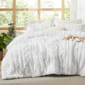 Bedsure Boho Comforter Set Full, Bedroom Decor Bedding Set Bright White by BEDSURE