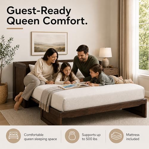 NIGHT & DAY Furniture Murphy Cube Cabinet Bed Queen - Image 6