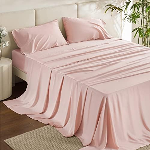 Bedsure PureWoven 100% Rayon Derived from Bamboo, Queen Sheets, 4 Pieces by BEDSURE