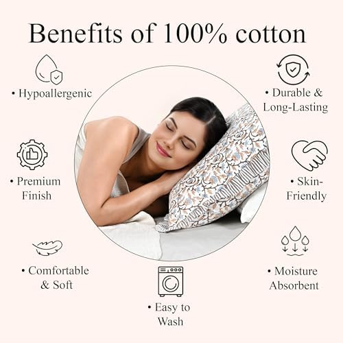 Ridhi Brown Meadow Vine Block Print Ruffle Pillow Sham 20x12 Inch Set of 1 - Image 6
