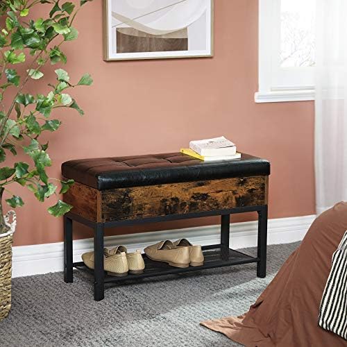 VASAGLE Shoe Bench, Padded Storage Bench - Image 5