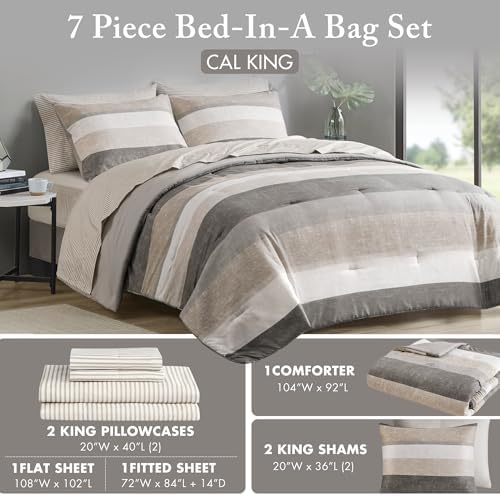 Madison Park Essentials King Comforter Set, Bed in A Bag Comforter & Sheet Set - Image 5