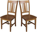 Set of Two San Remo SplatBack Dining Chairs, Pecan