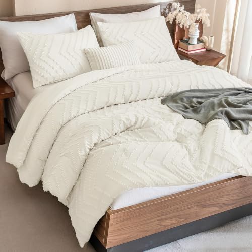 Andency Ivory Oversized Super King Comforter Set 120x120 Extra Large by Andency