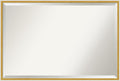 Amanti Art White Bathroom Mirror for Over Sink, 25x37 Paige White Gold Rectangle Vanity Mirror, Large Modern Contemporary Wood Frame, Hangs Horizonally and Vertically, Bathroom Wall Decor, Beveled