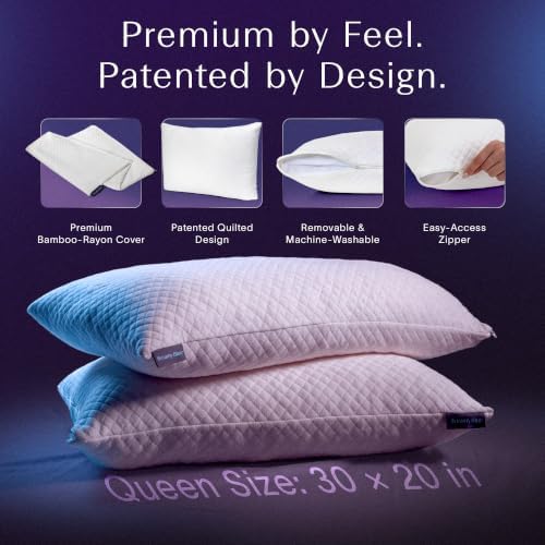 DreamyBlue Signature Adjustable Shredded Memory Foam Pillow Queen - Image 5
