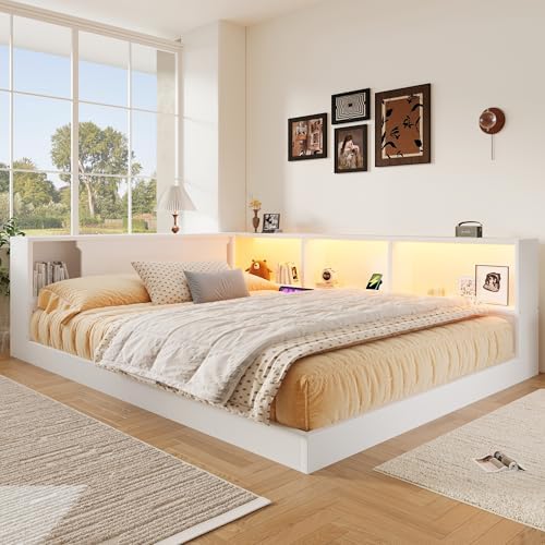 Queen Size Daybed with Storage Shelves, LED Lights & USB Ports - Image 3