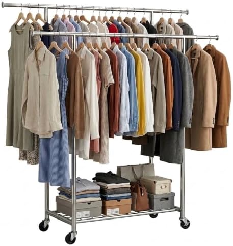 Heavy Duty Clothes Rack Load 500 LBS by VIPLEEOMALL