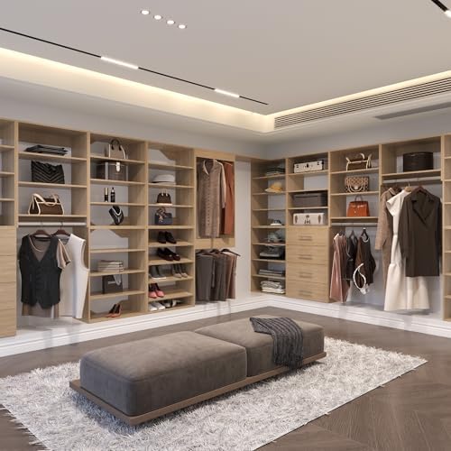 Short Tower Closet Unit, Modular Closet System, Wood Closet System Organizer - Image 4