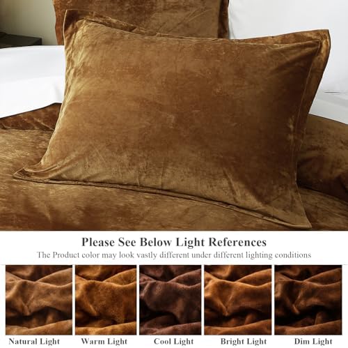 Crushed Velvet Comforter Set Queen Size 5 Pieces Soft Bedding - Image 6