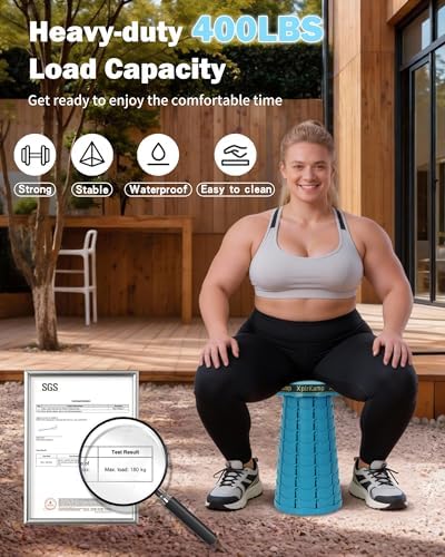 Folding Collapsible Stool Chair Portable Camp Seat - Image 3