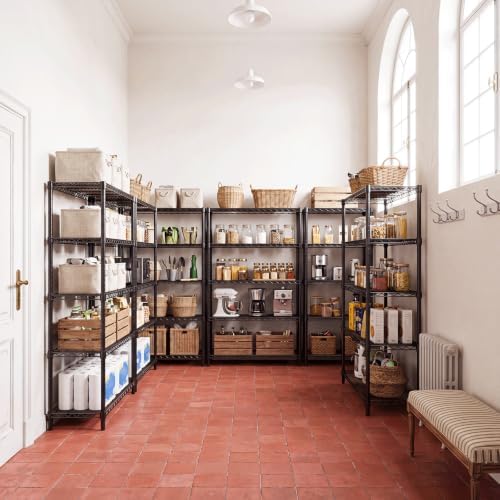 5-Tier Garage Shelving Unit, Heavy Duty Metal Wire Shelving - Image 6
