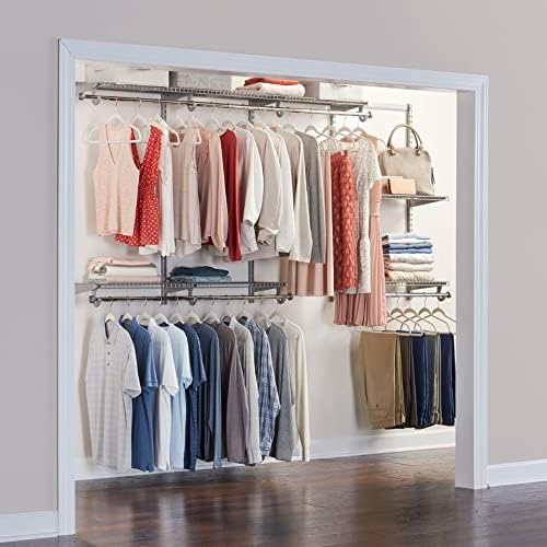 Rubbermaid Configurations Custom Closet Kit, 4-8 Ft. Adjustable Metal Wire - Image 6