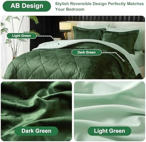 Queen Comforter Set 7 Pieces Bed in a Bag - Image 2