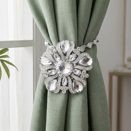 2PCS Magnetic Curtain Tiebacks Clips Holder Holdbacks Rope Tie Backs Buckle - Image 4