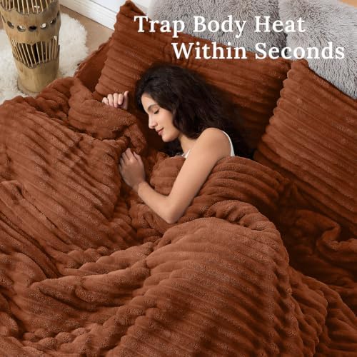 Sasttie Twin/Twin XL Comforter Set, Burnt Orange - Image 6