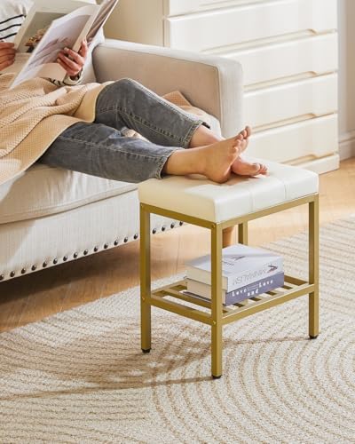 IBUYKE Rectangular Makeup Stool, PU Seat Vanity Chair - Image 5