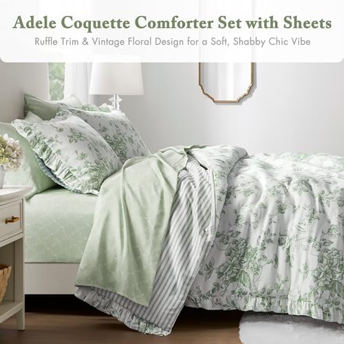 Madison Park Essentials Green Floral Comforter Set - Image 2