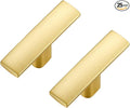 25 Pack Cabinet Handles Single Hole - Curved Cabinet Knobs Brushed Brass Drawer Pulls for Kitchen Cupboard Solid Pulls for Dresser Drawer Arch Closet Hardware