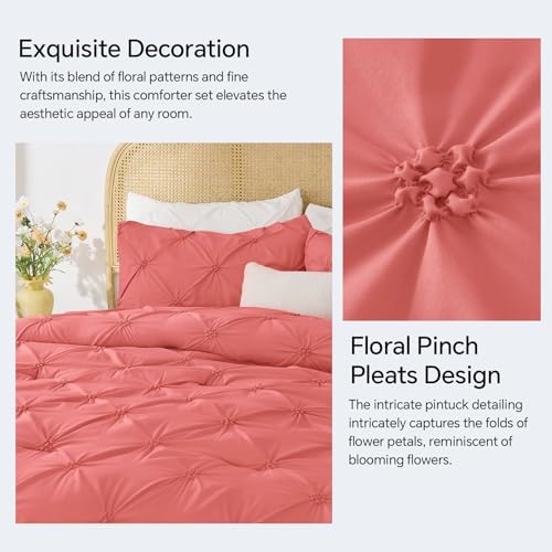 BEDELITE Queen Comforter Set Coral, Fluffy & Soft Comforter - Image 4
