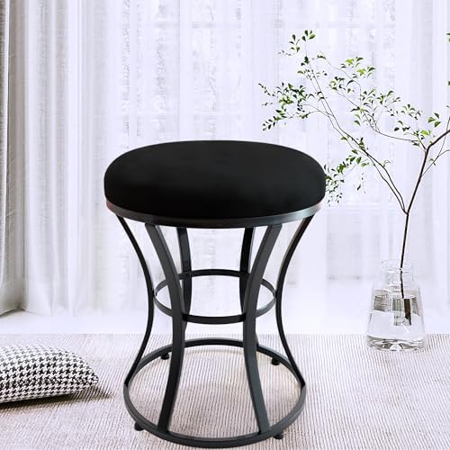 Vanity Chair, Small Velvet Vanity Stool & Ottoman Bench - Image 2
