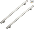25 Pack Cabinet Handles 7.5" Hole Center - Curved Cabinet Pulls Brushed Nickel Drawer Pulls for Kitchen Cupboard Solid Hardware for Dresser Drawer Arch Hardware