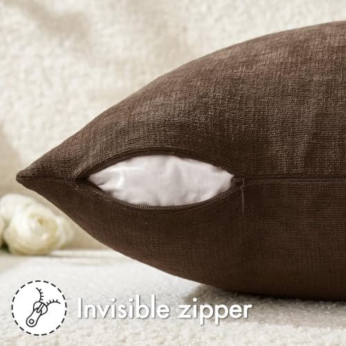MIULEE Beaver Fur Chenille Couch Lumbar Throw Pillow Covers - Image 6
