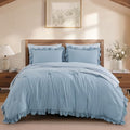 BLOOMHAVEN King Size Comforter Set-7 Pieces Ruffle Bedding Floral Sheet by BLOOMHAVEN