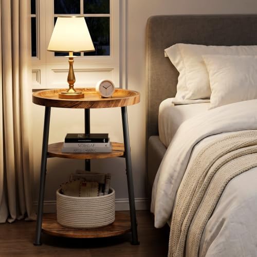Round Side Table 3-Tier end Table - Image 4