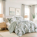 Lightweight Seersucker Botanical Comforter Set King Size, 3 Pieces Reversible by REGENCYHEIGHTS