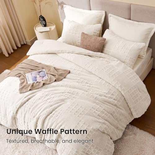 EXQ Home Waffle Fluffy Comforter Set Full Size - Image 3