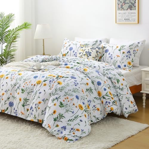 Mooreeke Floral King Size Comforter Sets, Dandelion Floral Botanical Patterned - Image 6