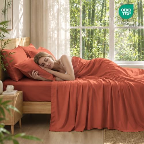 6 Piece Queen Sheet Set, Rayon Derived from Bamboo - Image 3