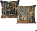 Rustic William Morris Style Fall Forest Pillow Covers 22x22 Set of 2 by Unknown