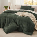 Bedsure Oversized King Comforter Set 4-Pc, Olive Green Boho, All-Season by BEDSURE
