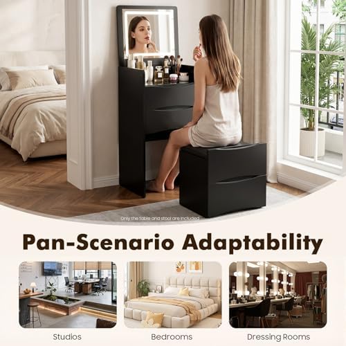 Flip Top Vanity, Vanity Desk - Image 3