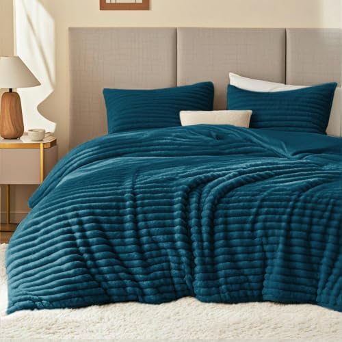 EXQ Home Fluffy Comforter Set King Size, 3 Pieces Bed Set by EXQHomeTexitleCoLtd